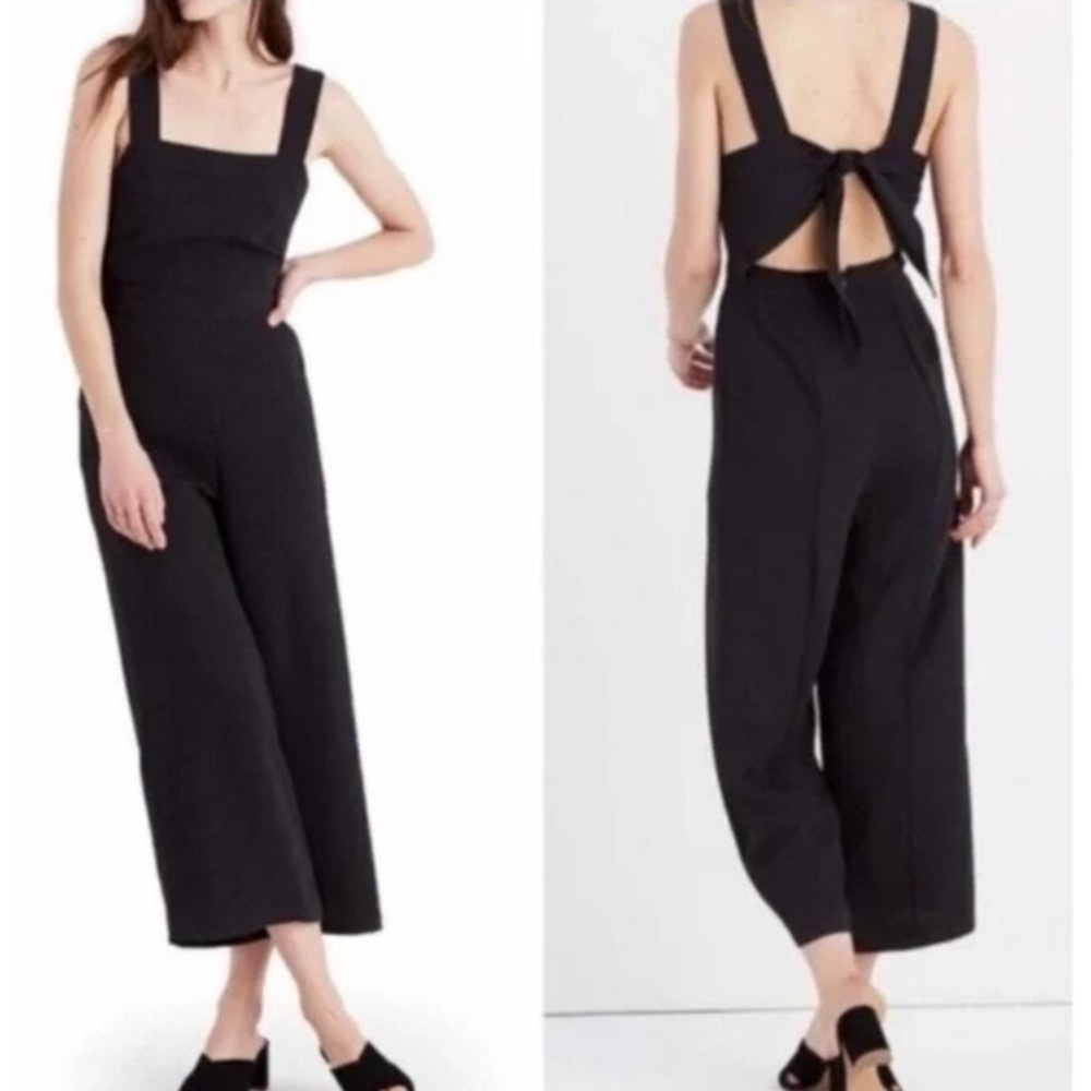 Madewell Apron Bow Back Jumpsuit